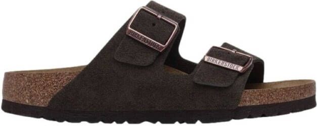 Birkenstock Sandalen Arizona Suede Leather Narrow Mocca