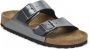 Birkenstock Arizona Birko-flor Smalle Sandalen Zilver - Thumbnail 11