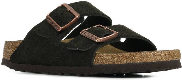 Birkenstock Platte sandalen Arizona Soft Footbed Suede Narrow Mocha - Foto 5