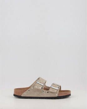 BIRKENSTOCK Teenslippers Dames Arizona Rivet Border Maat: 36 Materiaal: Suède Kleur: Beige - Foto 14