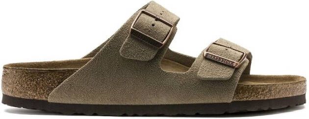 Birkenstock Sandalen Arizona SF Suede Leather Narrow Taupe