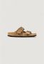Birkenstock Sandalen Arizona SF Suede Leather Narrow Dark Tea Tonal - Thumbnail 1