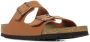 Birkenstock Arizona Slippers Ginger Brown Narrow fit | Cognac | Imitatieleer - Thumbnail 3