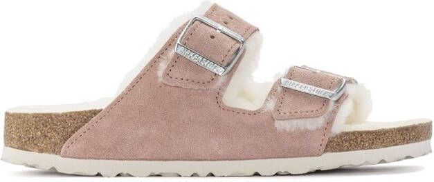 Birkenstock Sandalen Arizona Shearling Narrow Pink Clay