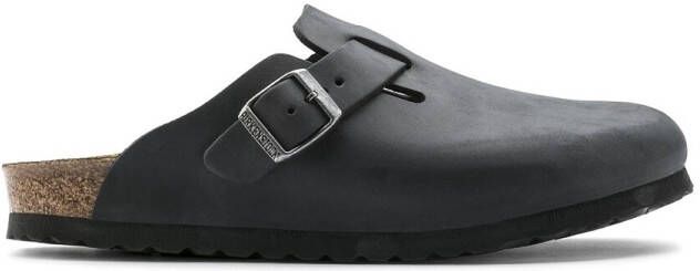 Birkenstock Sandalen Boston Waxy Leather Narrow Black