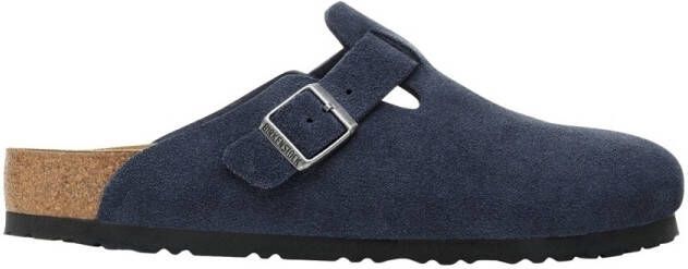 Birkenstock Sandalen Boston Suede Leather Narrow New Navy