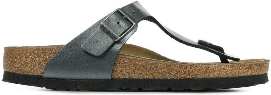 Birkenstock 1 21457 Gizeh teenslipper zwart metallic smal - Foto 3