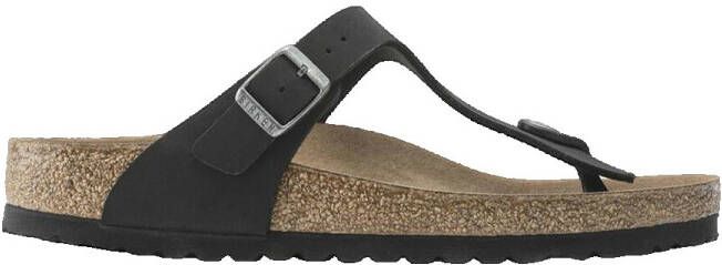 Birkenstock Gizeh Slippers Black Regular fit | Zwart | Imitatieleer
