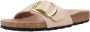 Birkenstock Madrid Narrow Big Buckle Natural Leather Patent High-Shine New Beige - Thumbnail 3