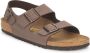 Birkenstock Bruine Sandalen met Leren en Synthetische Voering Brown Unisex - Thumbnail 4
