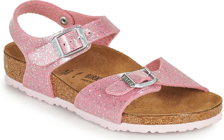 Birkenstock Rio Meisjes Sandalen Sparkle Pink Narrow