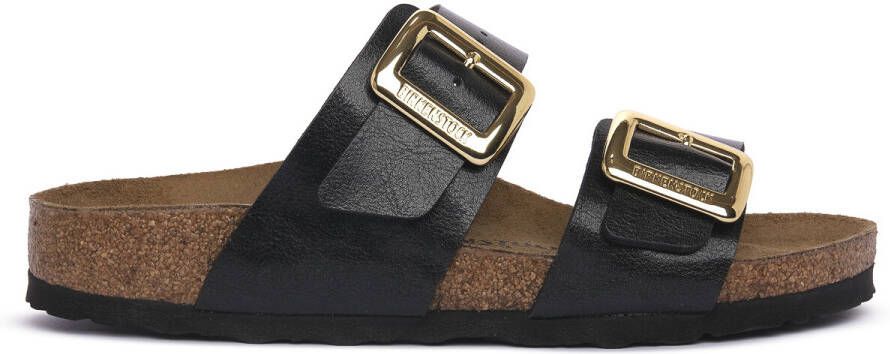 BIRKENSTOCK Slippers Dames Sydney Cushion Buckle Maat: 39 Materiaal: Leatherlook Kleur: Zwart - Foto 9