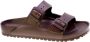 Birkenstock Chocoladebruine Dubbele Band Sandalen Brown Unisex - Thumbnail 5