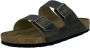 Birkenstock Slipper Arizona 1019313 Khaki Groen Vet Leer Normaal Zacht Voetbed - Thumbnail 3