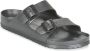 Birkenstock Grijze Eva Slides Unisex Volwassenen Slippers Gray Heren - Thumbnail 3