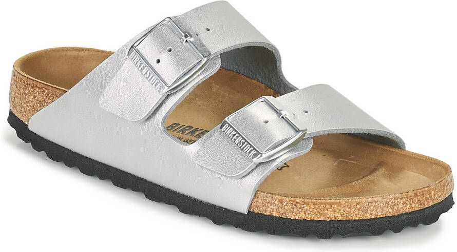 Birkenstock Arizona Slippers Metallic Silver Narrow fit | Zilver | Leer - Foto 6