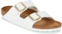 Birkenstock Arizona Grote Gesp Patent Witte Slippers Birko Flor Patent Streetwear - Thumbnail 201