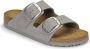 Birkenstock Arizona Dames Slippers Dove Gray Narrow fit | Grijs | Nubuck - Thumbnail 3