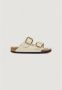 Birkenstock Arizona Big Buckle Natural Leather Patent High Shine Ecru Narrow - Thumbnail 12