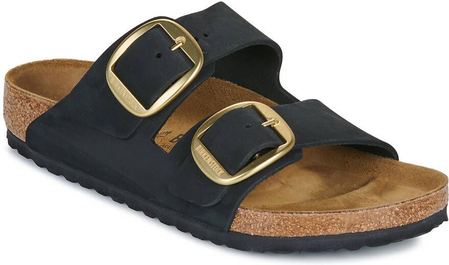 Birkenstock Slippers Arizona Big Buckle LENB Black (gold)