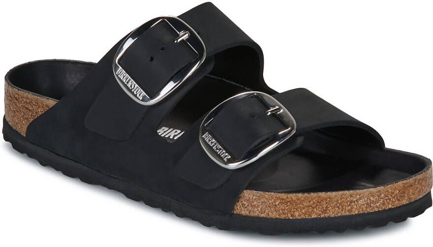Birkenstock Big Buckle zwart vetleer regular sandalen dames (1011074)