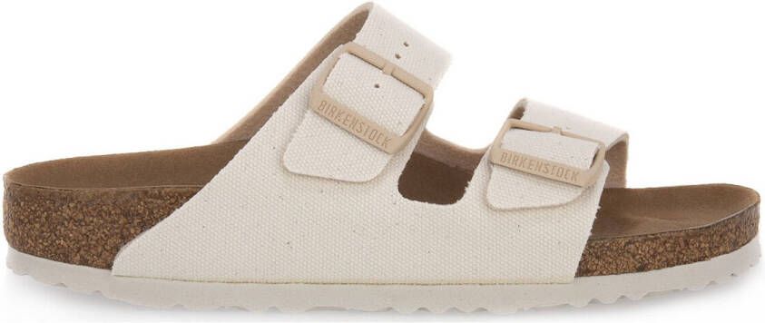 Birkenstock Arizona TEX Canvas Vegan Rivet Logo Sandalen Schmal beige - Foto 4
