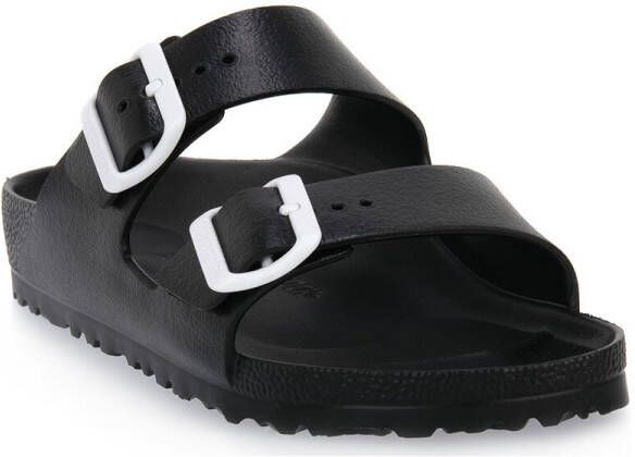Birkenstock Arizona Eva Black Black White Buckle Slides 1025846