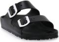 Birkenstock Arizona Eva Black Black White Buckle Slides 1025846 - Zwart