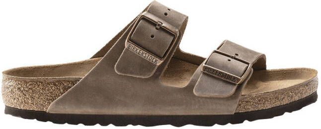 Birkenstock Slippers Arizona Oiled Leather 'Tobacco Brown'