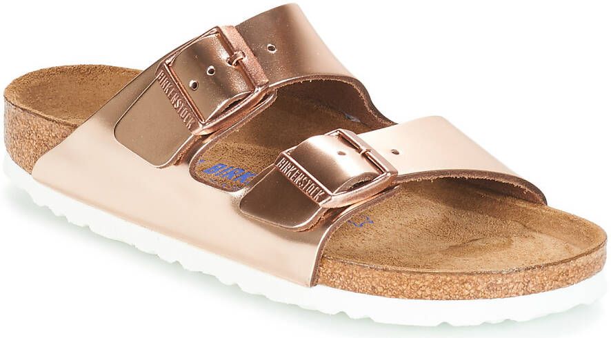 Birkenstock Slippers ARIZONA SFB in smalle schoenwijdte metallic-look met soft-voetbed - Foto 17