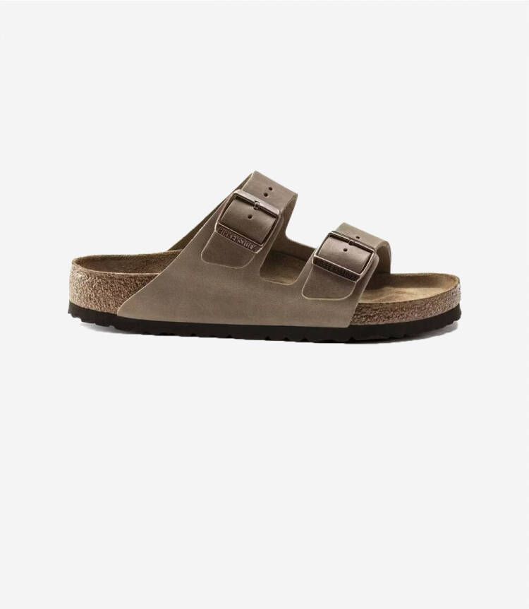 Birkenstock Slippers Arizona Soft Footbed Oiled Leather Tobacco Brown