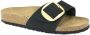 BIRKENSTOCK Slippers Dames Madrid Big Buckle Maat: 35 Materiaal: Nubuck Kleur: Zwart - Thumbnail 5