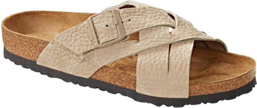 Birkenstock Lugano Heren Slippers Desert Buck Faded Khaki Narrow fit | Groen | Nubuck - Foto 3