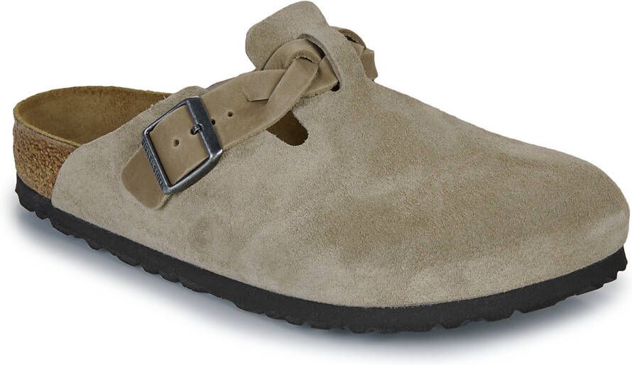 Birkenstock Klompen Boston Braided LEOI LEVE Taupe