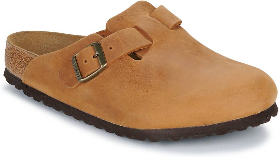 Birkenstock Klompen Boston LEOI Cognac