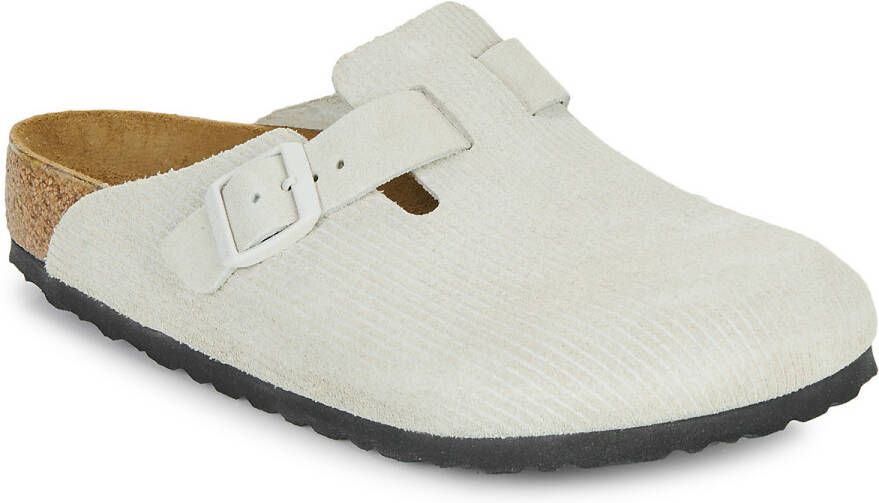 Birkenstock Slippers Boston LEVE Corduroy Antique White