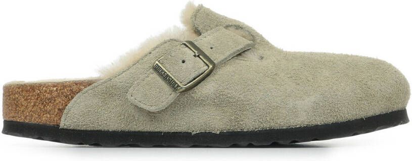 Birkenstock Boston Slippers en Sandalen Dames Beige Suède - Foto 7