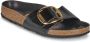 Birkenstock Natuurlijk Leder Madrid Sandalen Black Dames - Thumbnail 2