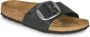 Birkenstock Madrid Big Buckle Oiled Leather Sandals Zwart Dames - Thumbnail 5