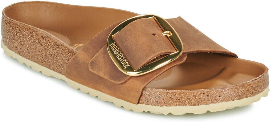 Birkenstock Slippers Madrid Big Buckle LEOI Cognac HEX