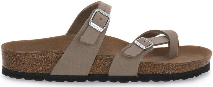Birkenstock Teenslippers MAYARI GREY TAUPE CALZ N