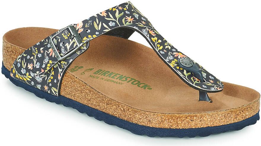 Birkenstock Gizeh Dames Slippers Watercolor Flower Regular fit | Zwart | Imitatieleer - Foto 4