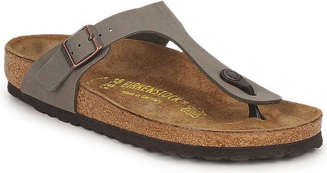 Birkenstock Platte sandalen Gizeh Nobuck Birko-Flor Regular Stone - Foto 12
