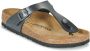 Birkenstock Gizeh Dames Slippers Metallic Black Regular fit | Zwart | Imitatieleer - Thumbnail 4