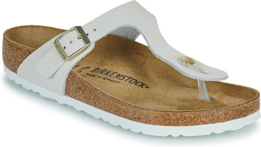 Birkenstock Teenslippers Gizeh LENB Antique White
