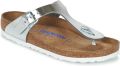 Birkenstock Gizeh Dames Slippers Metallic Silver Regular fit | Zilver | Leer - Zilver