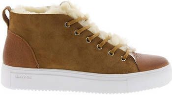 Blackstone Dames Sneakers Camel sue vacht hoge sneaker | Van den Assem