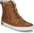 Blackstone Hoge Icon Emily trainers met ritssluiting Bruin Dames - Bruin