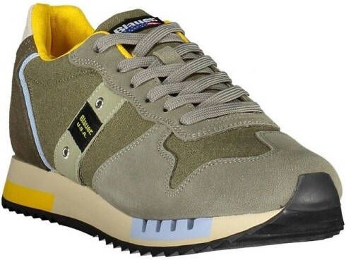 Blauer Heren Sneakers van Leer en Stof met Vetersluiting Grijs Heren - Foto 4