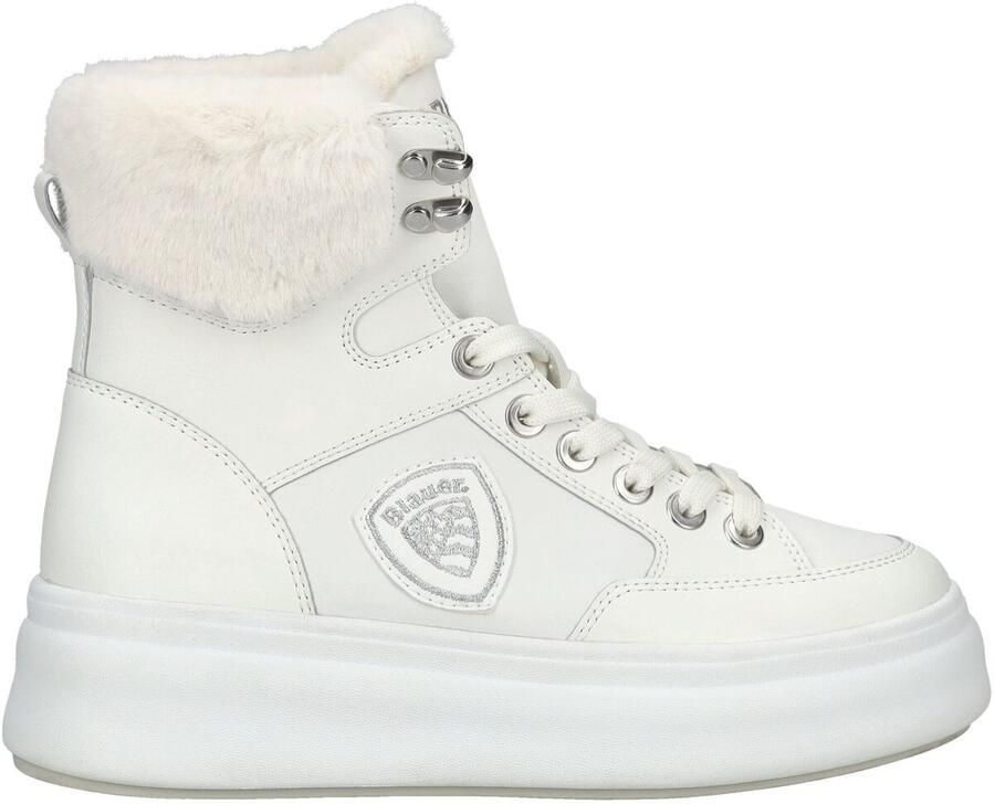 Blauer Hoge Sneakers Enkellaarzen